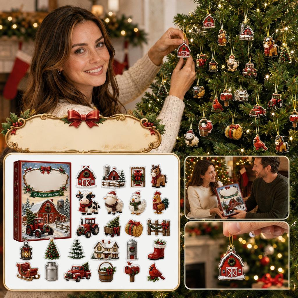 Christmas Advent Calendar with Boxes, 2D Flat Design for Holiday Countdown