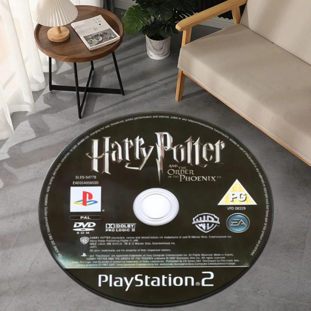 

Популярная игровая DVD-диск Вдохновленный Круглый Ковер Уникальный Ковер для Гостиной Спальни Напольный Коврик Комната Геймера Тематический Домашний Декор Diameter 60cm
