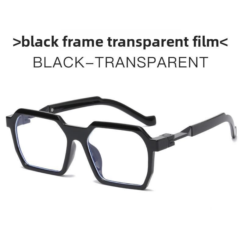 

Fashion Square Sunglasses For Men With Uv400 Protection Stylish Outdoor Accessory BlackFrameTransparent