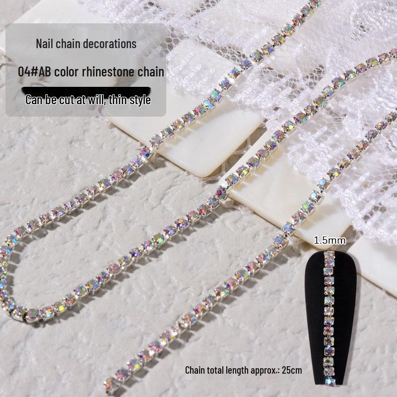 

Японские стразы-коготки 3D цепочка DIY декор для ногтей цвета AB