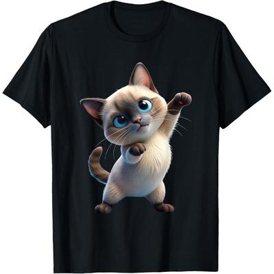 Ich liebe mein lustiges süßes Kätzchen Siamkatzen-T-Shirt(1)