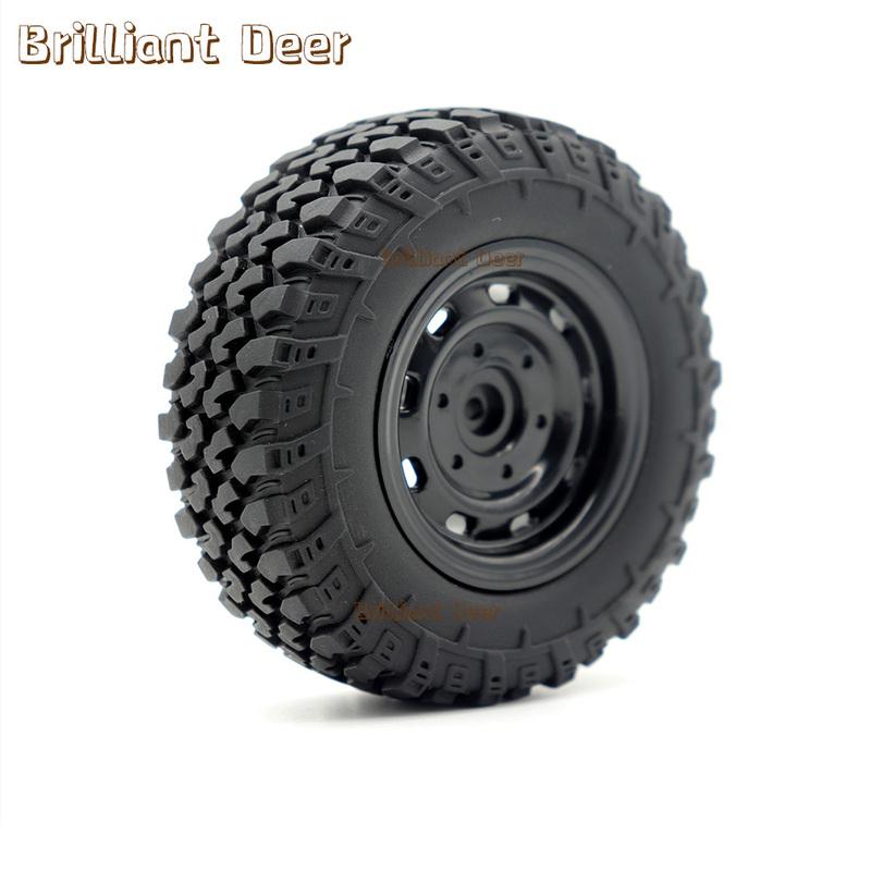 5mm Hex MN99S Rubber RC Wheels for MN98 MN82, WPL C24-1 B36 D12 C64 D74-1 Off Road Car Upgrade, High-Performance RC Tire