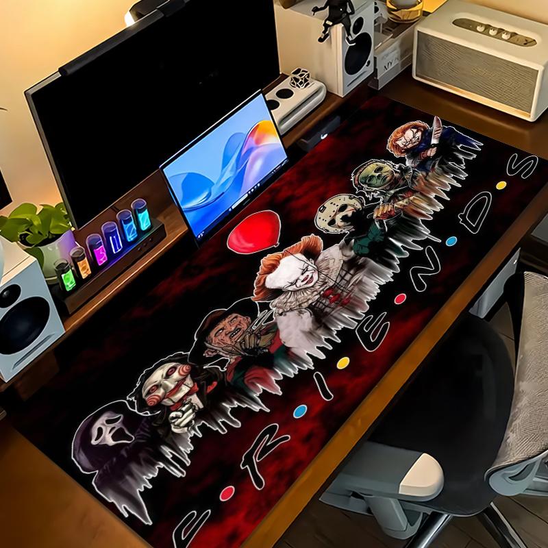 Horror Halloween Color Mouse Pad Large Gaming Table Cushion Non-slip Laptop Tablet Big Mousepad XXL Mat Mini PC Playmat With Lock edge
