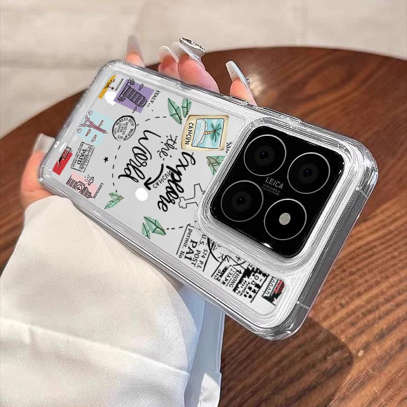 Pro Xiaomi 14T 13T Pro Redmi Poco X6 Pro M6 X5 Kryt Skořepina Note 14 Pro 13 12 11 Vzor Srdce Měkký Silikon Nárazuvzdorný Průhledný Tenký Kryt na Telefon