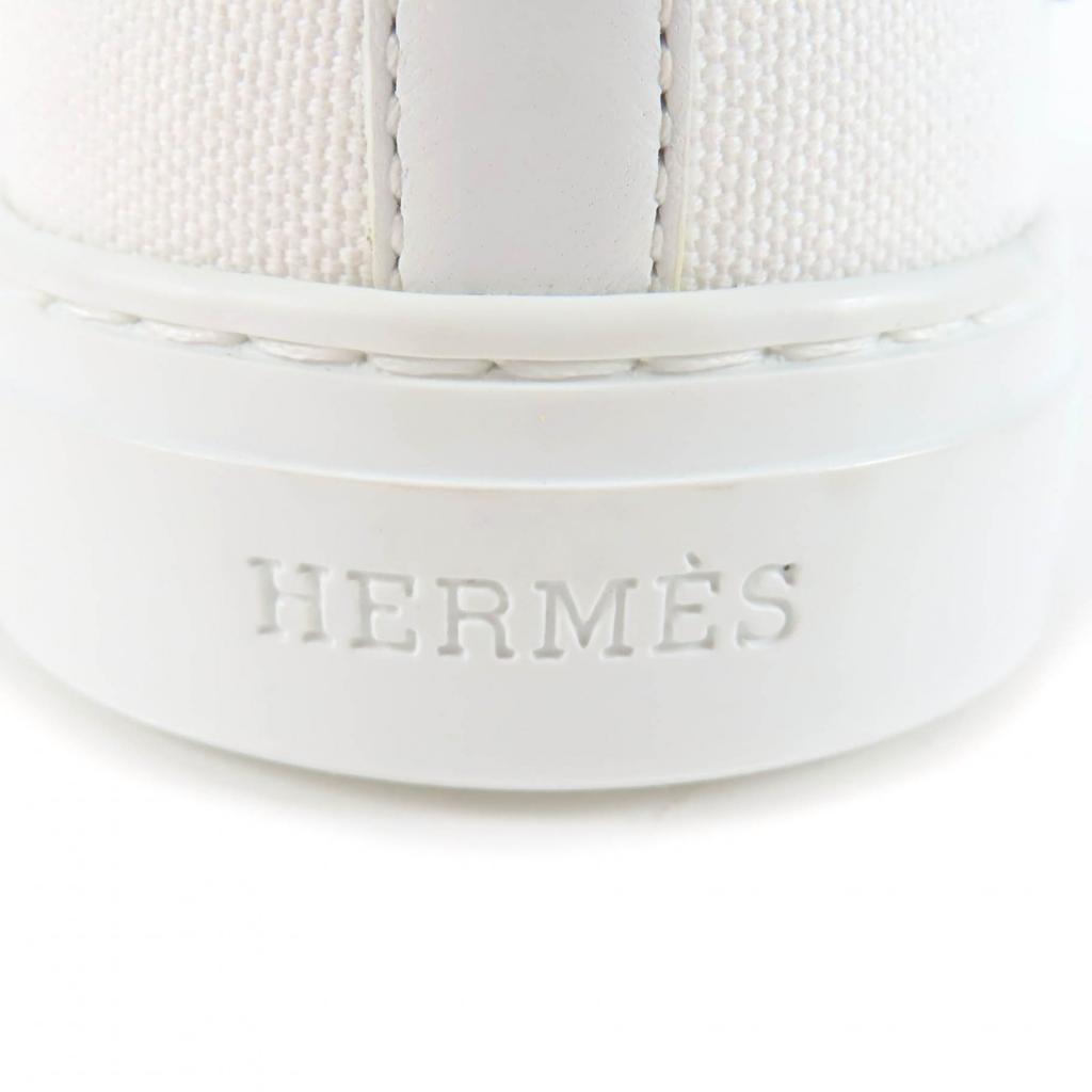Excellent HERMES High Cut Sneakers Iriko White Women 37.5 Used