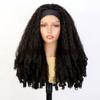 Yaki Straight Stirnband-Perücke für schwarze Frauen Langes Kinky Straight Synthetisches Afro Kinky Lockiges Haar-Bündel