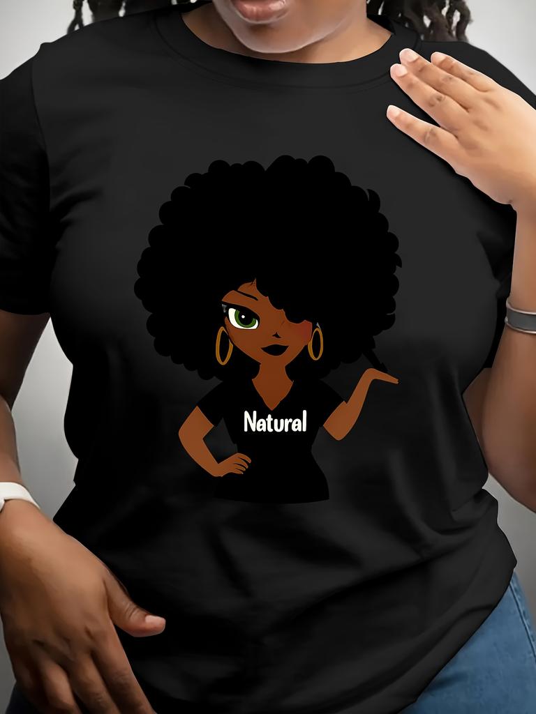 European size Lady T-shirt Woman Top 2025 Fashion T-shirt DIY Shirt, New Summer Suit Sexy Earring Print Pattern