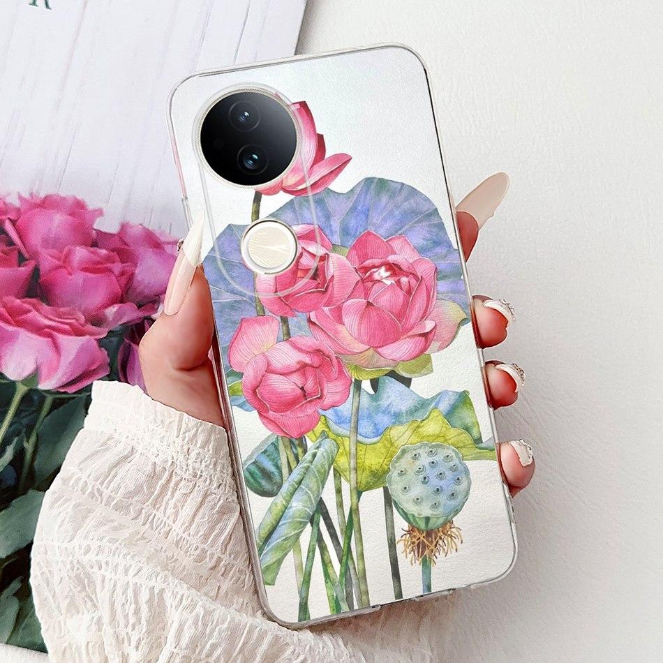 For Vivo S20 Elegant Floral Butterfly Phone Case For Vivo S20 V2429A Soft Silicone TPU Cases