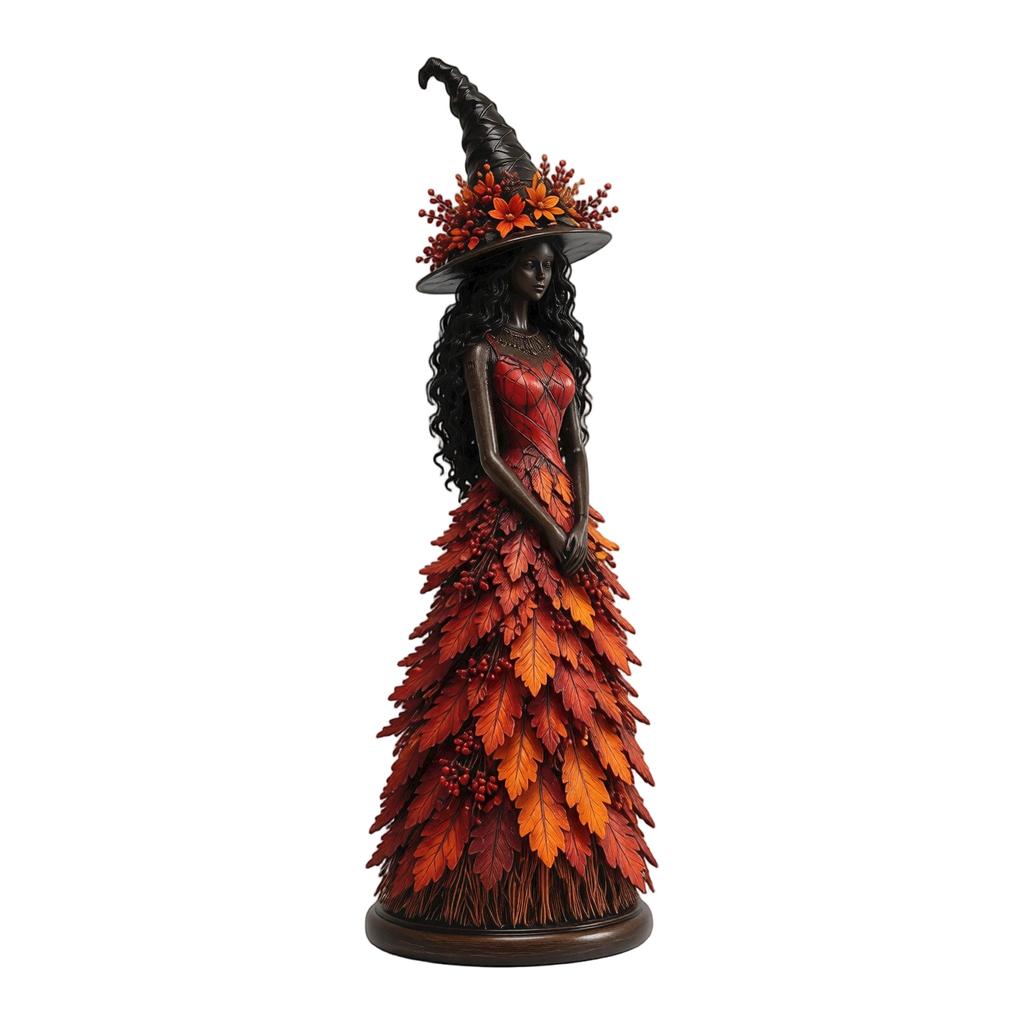 Witch Statue Decorative Figurine for Home Shelf Display