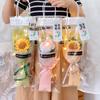 Knitted Wool Bouquet: Sunflower, Rose, Carnation – Handmade Gift for Mother's Day or Nurses