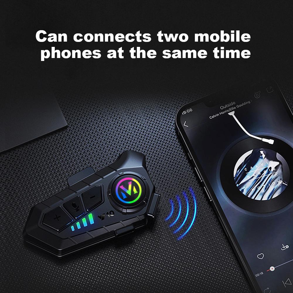 Wireless Earphone 1000mAh Hands-free Waterproof Earphone Music Player Speaker Intelligent Noise Reduction Helmet Headset BT 5.3