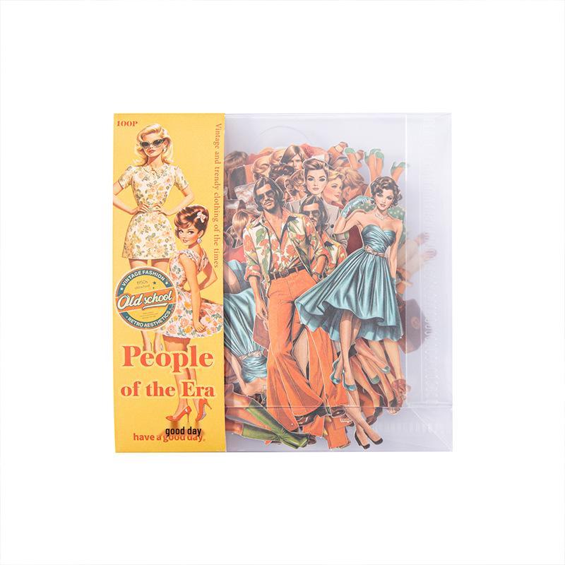 Retro Fashion Character Sticker Pack: A Beautiful Day Series