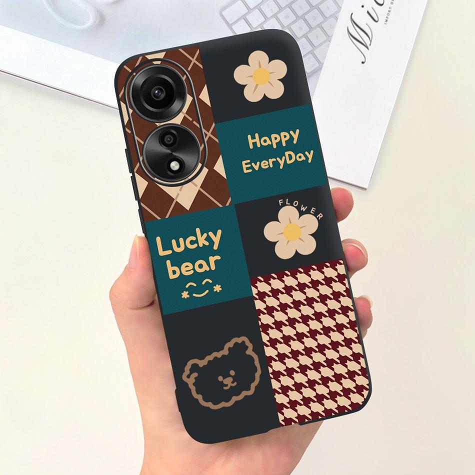 

For OPPO A78 4G Case OppoA78 A 78 4G CPH2565 Cute Cartoon Soft Silicone TPU Phone Back Cover OPPO A78 4G