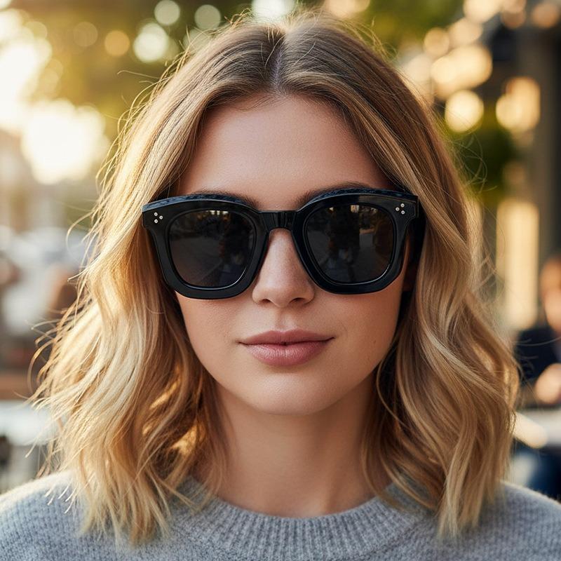 Unisex Hip-Hop Square Frame Sunglasses New Fashion Trend UV Protection Sun Glasses for Outdoor Streetwear