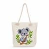 Koala print thick rope single-shoulder beach bag 7265