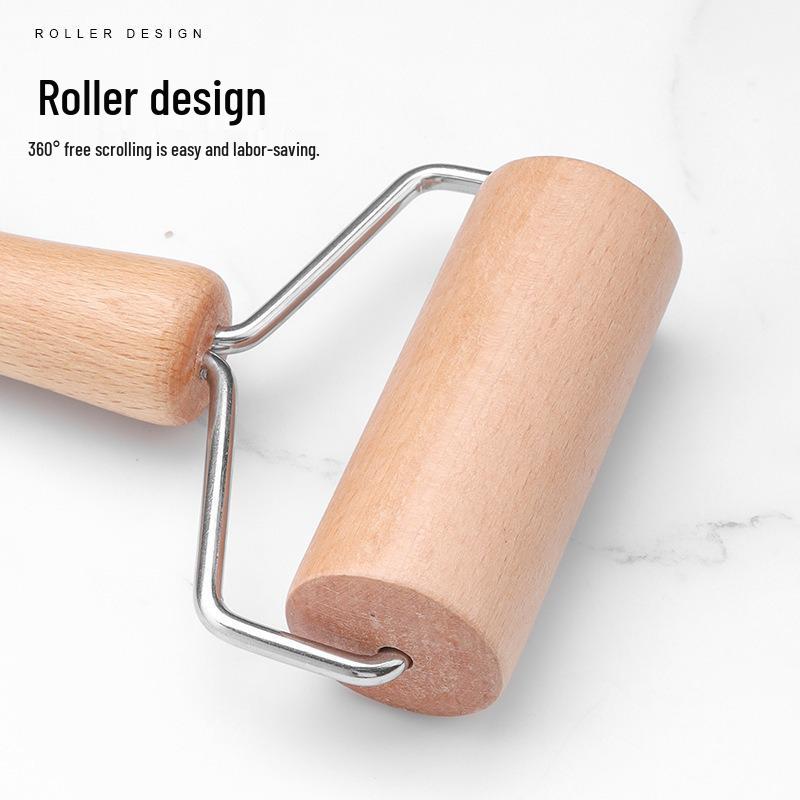 Double-Headed Beech Wood Rolling Pin for Dumpling Wrappers and Baking