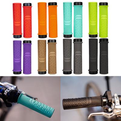 Mountain Bike Handlebar Grips Cycling Handlebar Sleeve with Aluminium Locks Nonslip Cycling Handle Grips Easily Install
