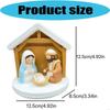 Julkrubbefigurer Heliga Familjen Figur Krubbfigur,Bordsdekoration Religiösa Juldekorationer för Sovrum Y5GB