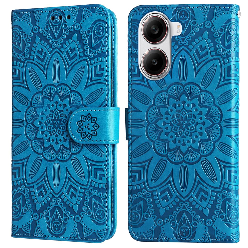 For Xiaomi Redmi Turbo 4 5G/Poco X7 Pro 5G Case Sunflower Imprint Leather Wallet Phone Cover