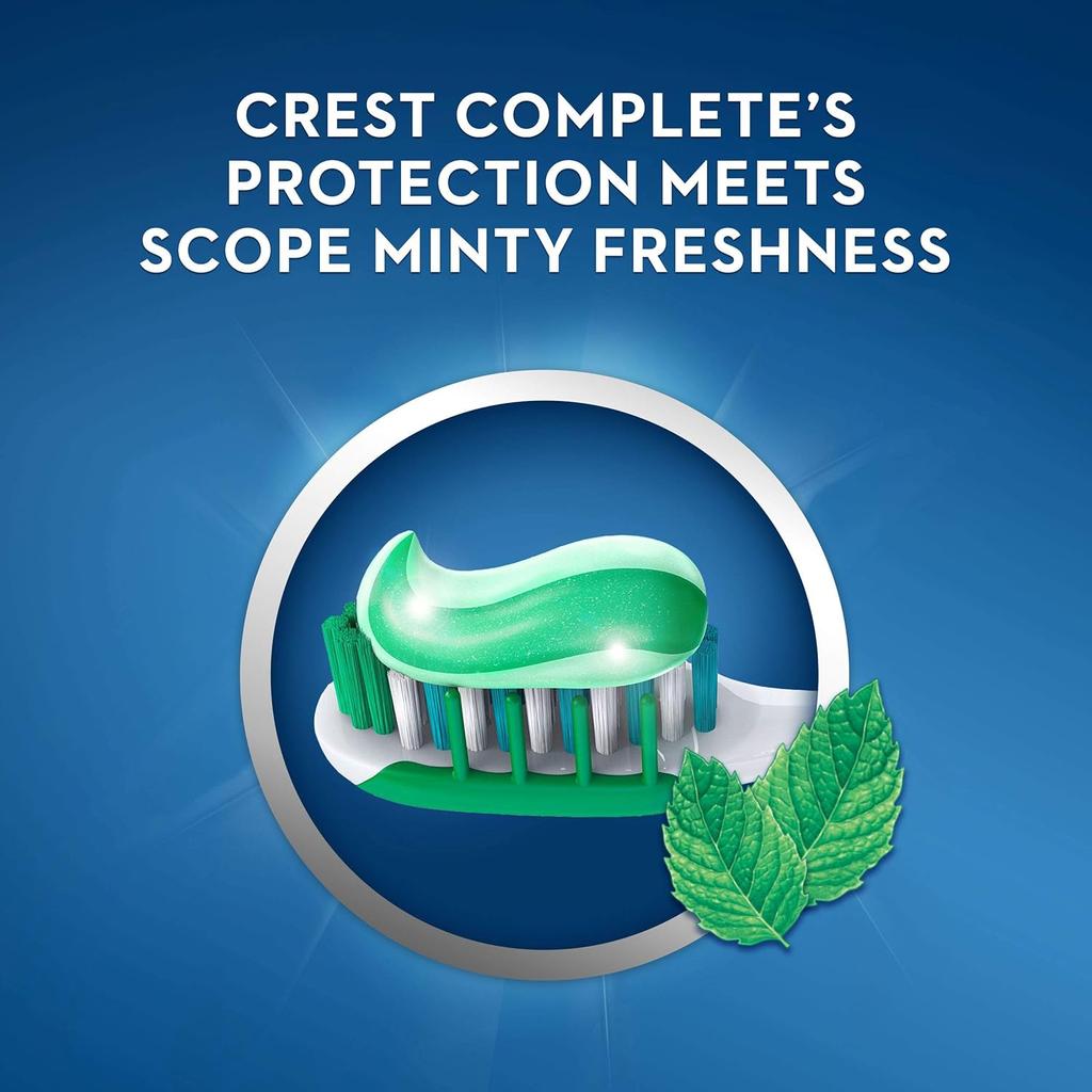 Toothpaste, Crest, Complete Plus, Scope Active Whitening, For Fresh Breath & Teeth Whitening, 153Gr