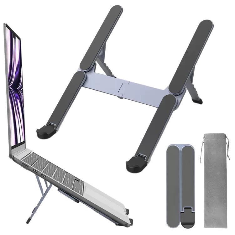 Aluminum Alloy Folding Laptop & Tablet Stand with Heat Dissipation