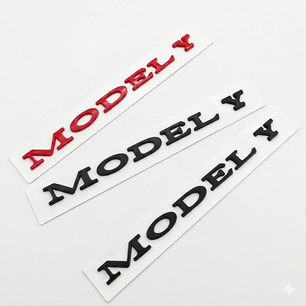 3D ABS Chrome Black Matte Black Car Styling Letters Logo MODEL Y Emblem Badge Sticker Decals For TESLA MODEL Y Auto Accessories