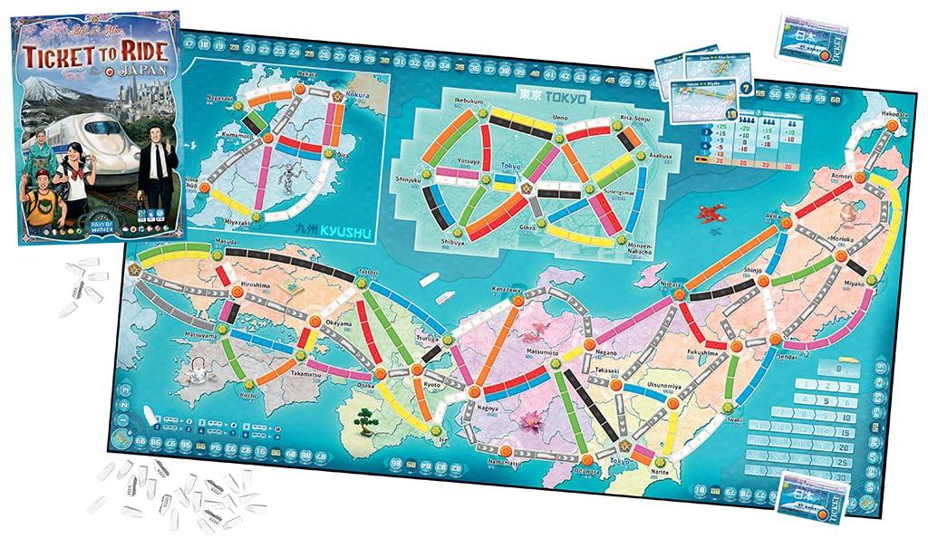 Hobby Japan Ticket to Ride Map Multilingual Edition ages 8 and Board Game Expansion Japan/Italy (2-5 players, 30-60 minutes, up)