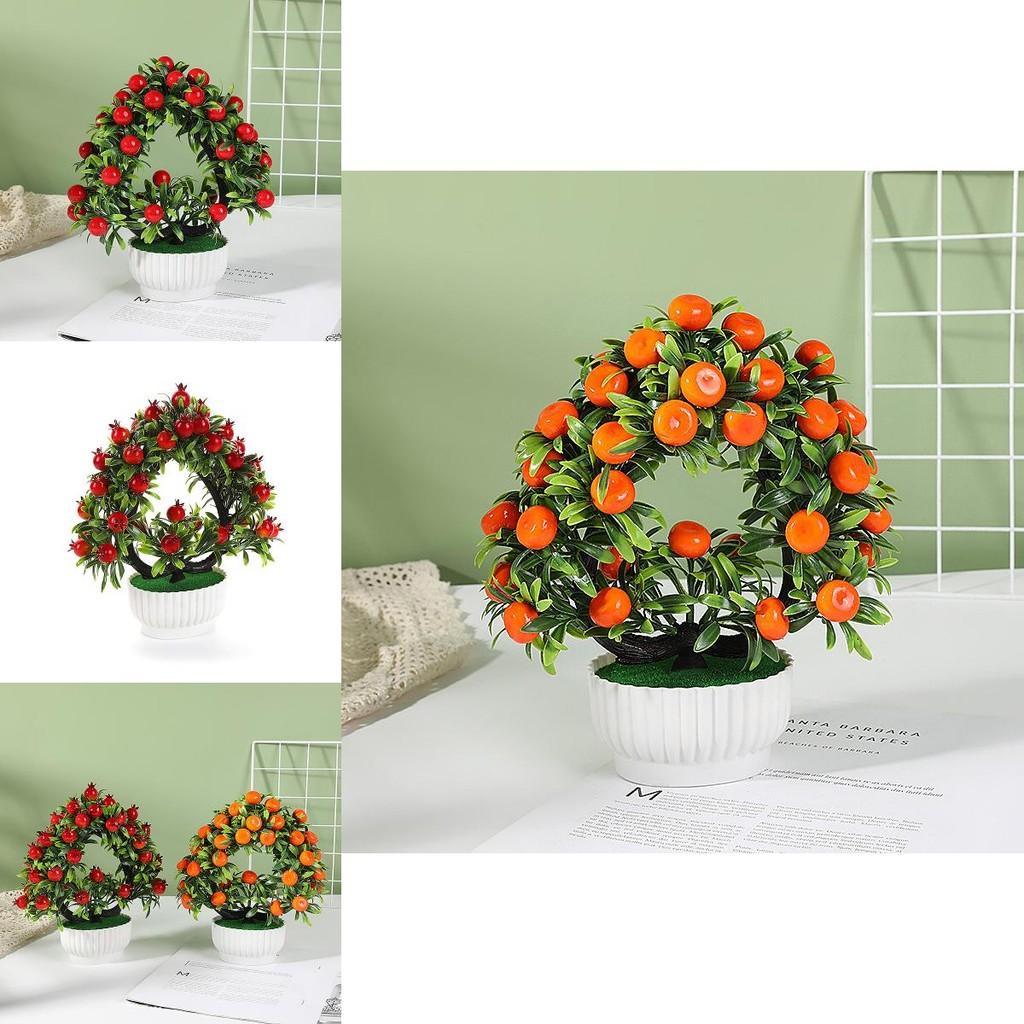 Plastic Heartshaped Fruit Bonsai 42 Piece Artificial Plant For Photography Prop