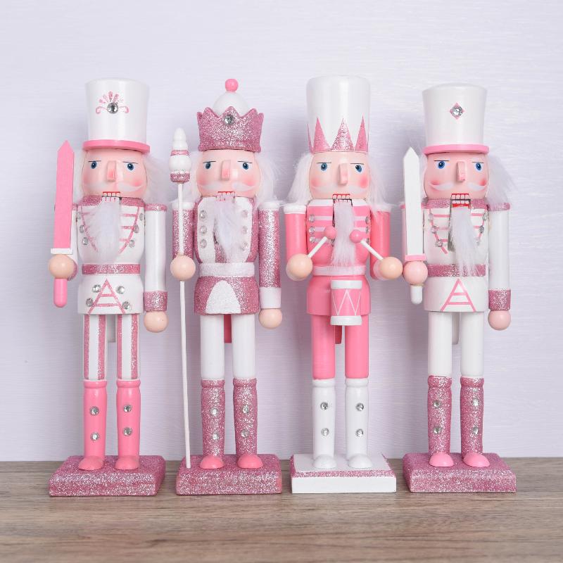1Pcs 30Cm Cartoon Walnut Soldier Home Decoration Christmas Ornament Wooden Nutcracker Puppet Desktop Decor
