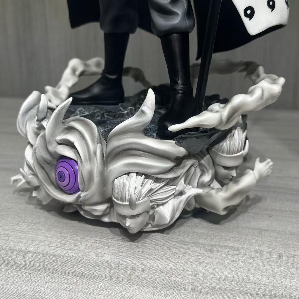 Naruto Rokudō Hashira 42cm/16.53nch spot Naruto and Sasuke PVC ASS Demon ActionGiant wave Staff  Wild Battle Model Toys Gifts