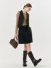 GENERALIDEA Leather Pintuck Midi Skirt [Black] / Wbd4L13513