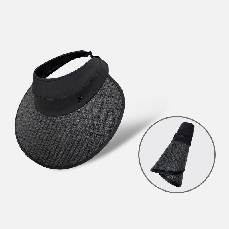 Sunscreen Hat Women's Summer Outdoor Versatile Face Small Empty Top Sun Hat Enlarged Brim Simple Letter Sun Hat