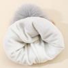 Cartoon Lion Pompom Knit Hat: Fleece-Lined, Warm, Ear-Protecting for Kids (Autumn/Winter).