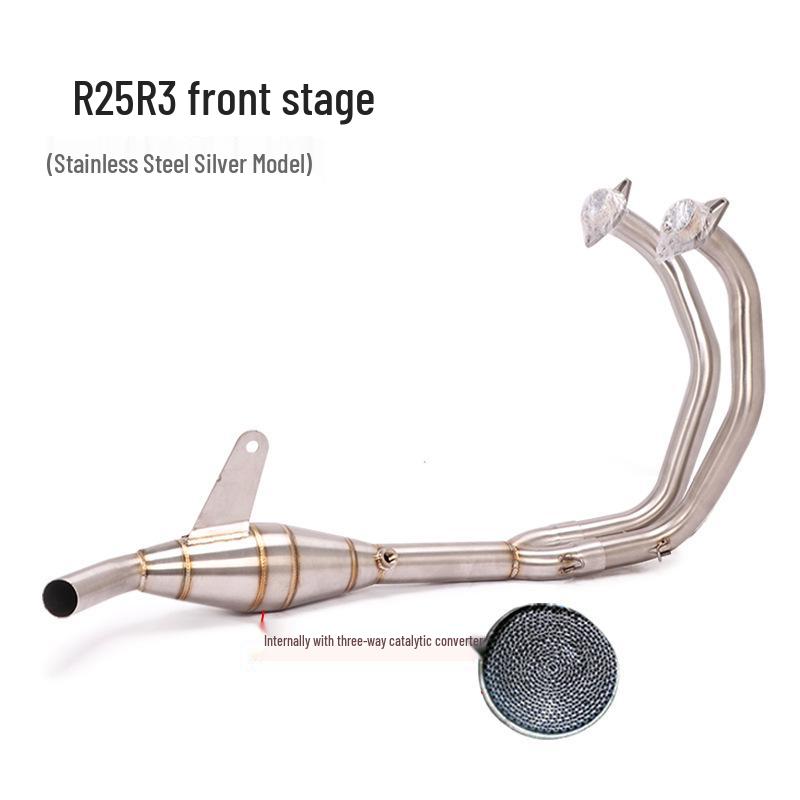 YZF-R3/R25 MT03 Motorcycle Titanium Mid-Section Front & Tail Exhaust Pipe