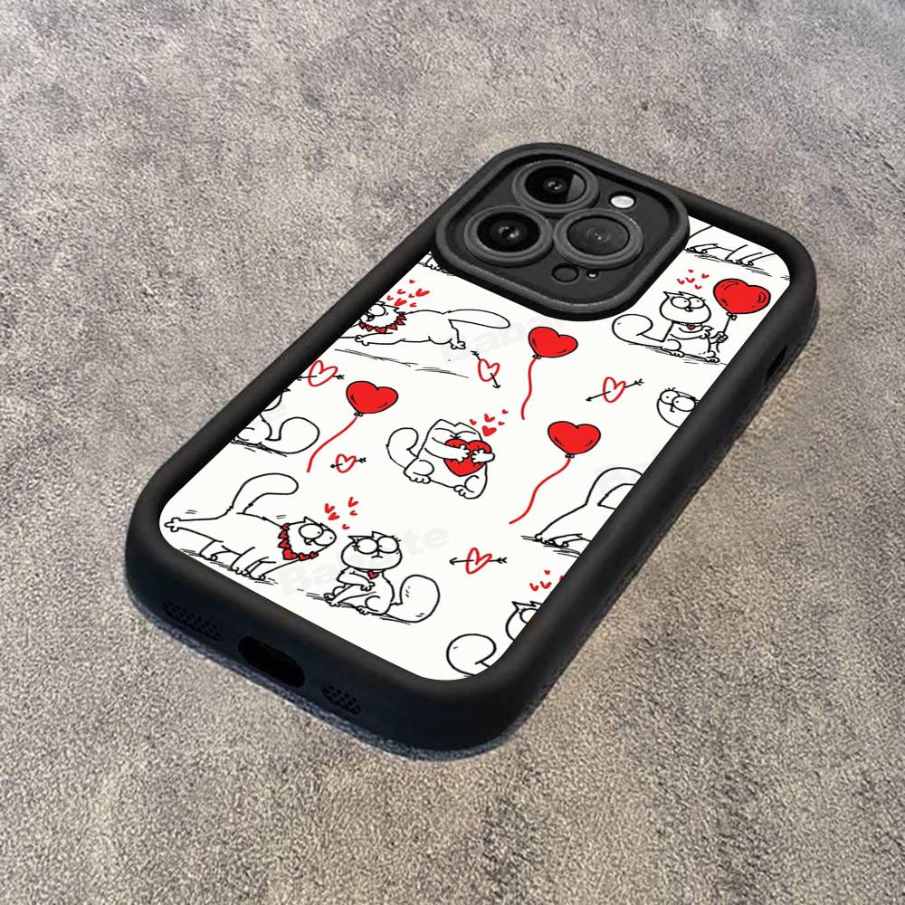 Cute S-Simons Cat For IPhone 17 16 15 14 13 12 11 Pro Max Plus Phone Case Covers