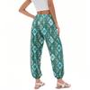 Women's Pocket Drawstring Trousers High Waist Yoga Bohemian Printed Casual Pants