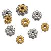 50pcs Stainless Steel Gold Color Daisy Spacer Beads Mini Spacer Beads Charms Pendants for Bracelet Necklace Jewelry Making DIY