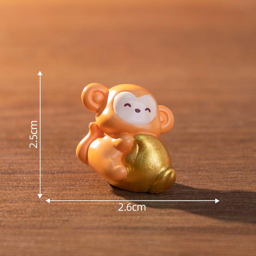 Creative Yuanbao makes a fortune with twelve zodiac figurines, cute toys, DIY decorations, accessories, and mini ornaments