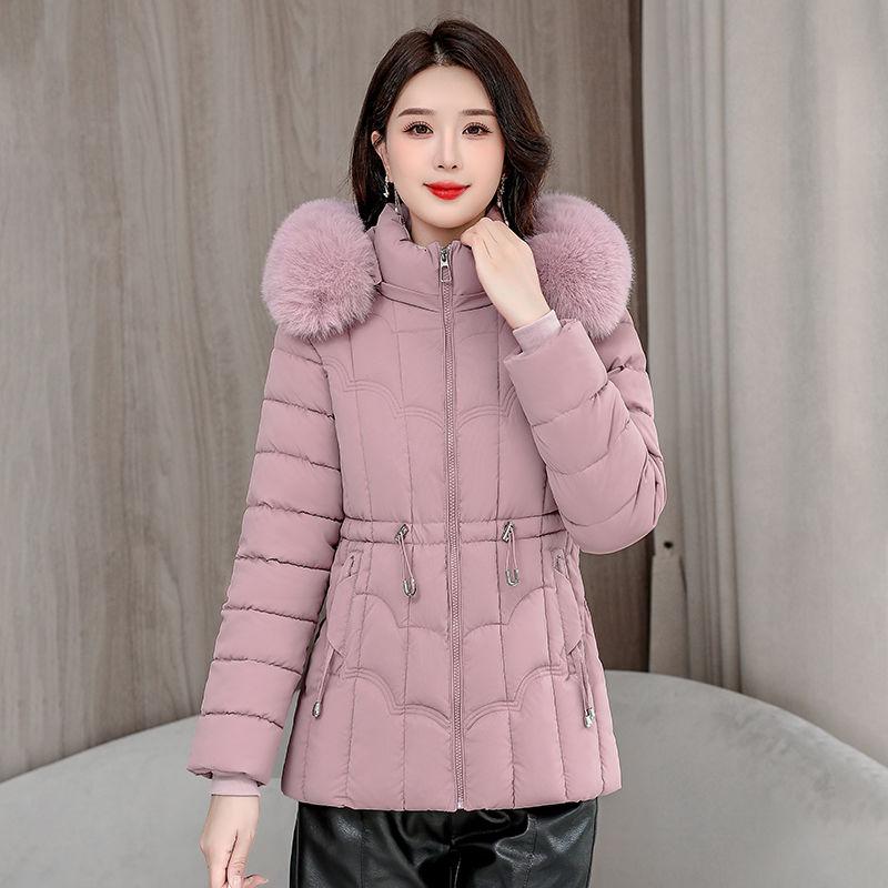 Winter Down Jacket Women's Parkas Warm Cotton Padded Coat Ladies Short Overcoat Hooded Overwear Tops