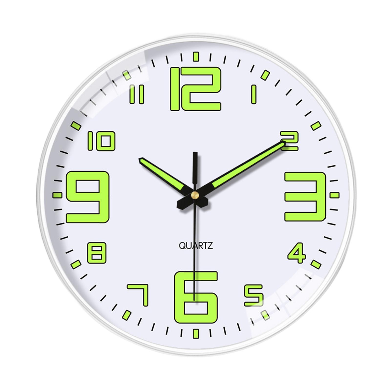 

Светящиеся настенные часы с бесшумным движением, легко читаемые, светящиеся в темноте часы для гостиной, настенные часы