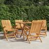 VidaXL Folding Garden Chairs 4 Pcs 61x67x90 Cm Solid Teak Wood 3155055