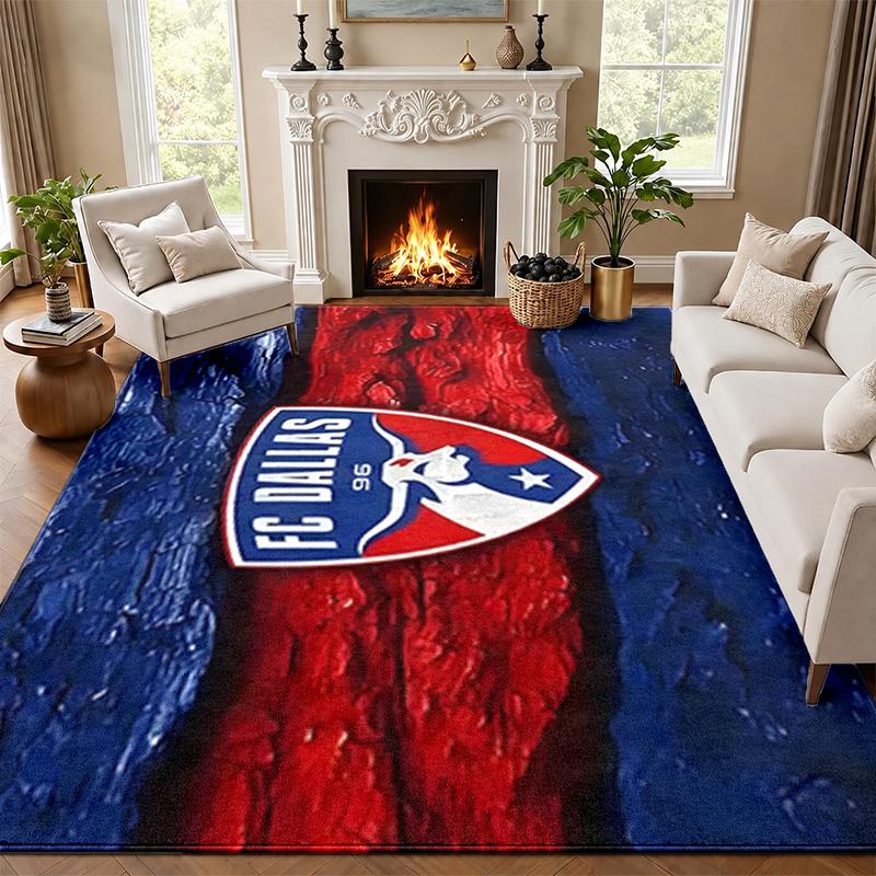 FC Dallas Carpet Door Mat for Living Room or Bedroom Protective Mat Under Chair Office Decoration Christmas Gift Birthday Present
