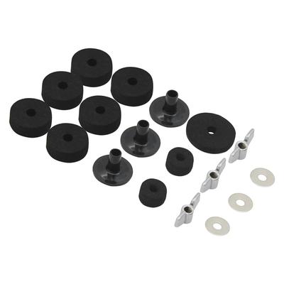 18 Pcs/Set Drum Kit Cymbal Accessories Felt Pads+Wing Nuts+Washers+Pipe Sleeves Percussion Musical Instrument Replacement Parts