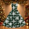 Damen Halloween Print Schulterfreies Vintage Kleid für Halloween-Partys und Veranstaltungen