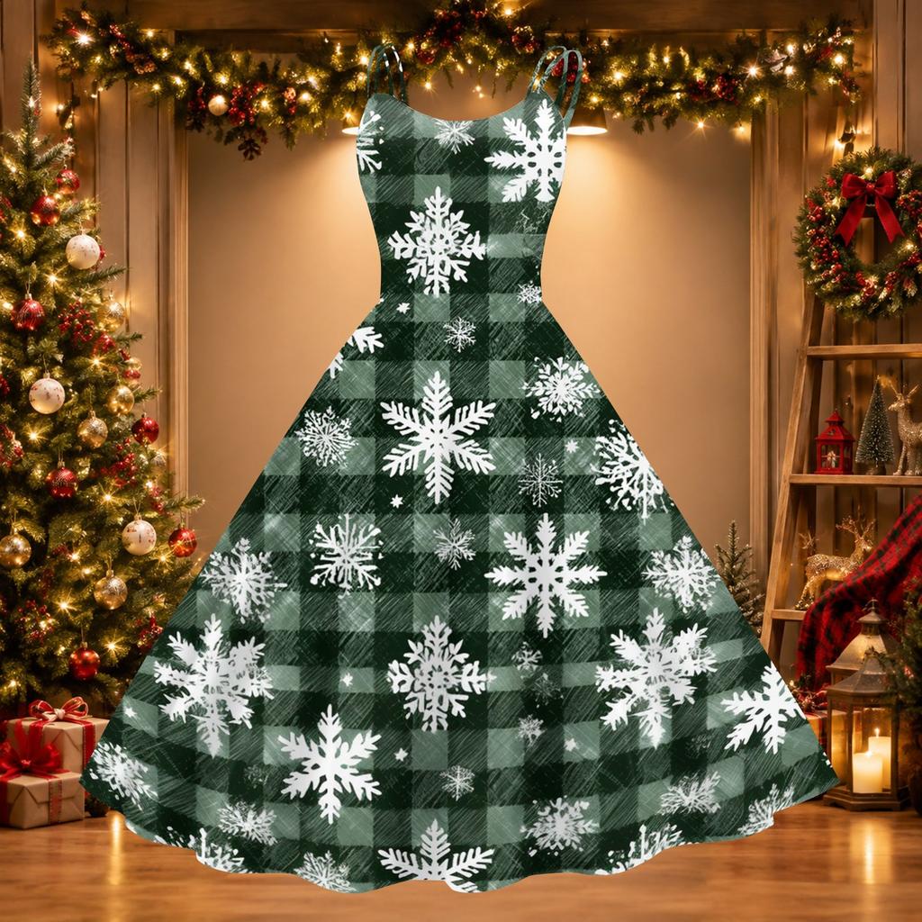 Damen Halloween Print Schulterfreies Vintage Kleid für Halloween-Partys und Veranstaltungen
