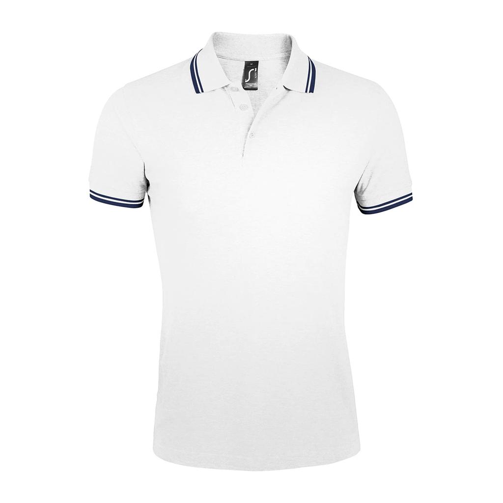SOLS Mens Pasadena Tipped Short Sleeve Pique Polo Shirt