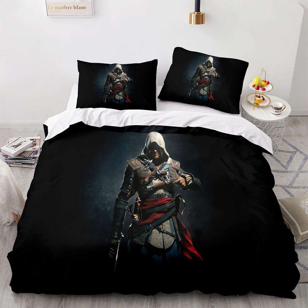 New Game A-Assassin S Creed Art Duvet Cover Pillowcase Bedding Set Kids Boy Bedroom Decoration Gift Single Double Large Size