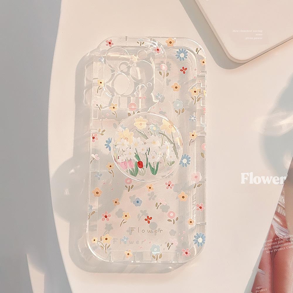 Transparent Floral for Apple 17 Mobile Phone Case Small Fresh Flowers for IPhone15promax New Style 16/12/13