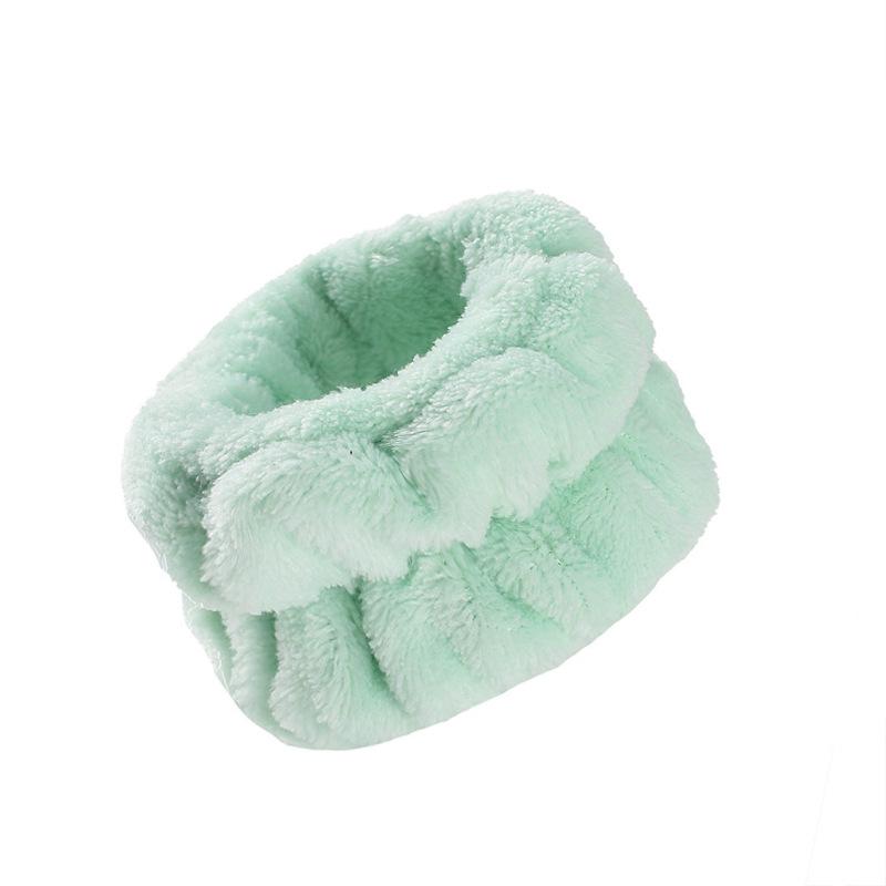 Plush Flannel Absorbent Wristbands & Splash-Proof Headband Set