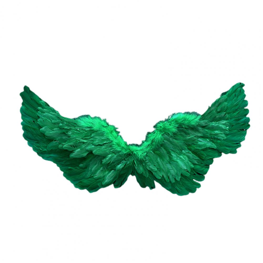

Carnival Angel Wings Angel Wings Costume Girls Princess Costume with Adjustable Feather Fairy Wings for Halloween for Kids зелений